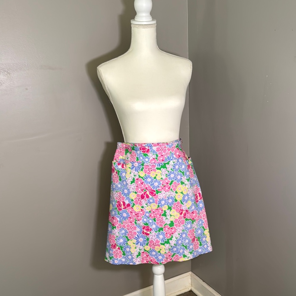 Floral Pink and Blue Women's Skirt